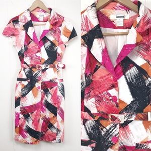 VTG TOMOMMI Hausfrau Shirt Dress Graffiti Belt